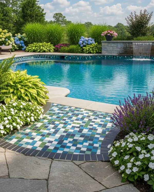 How to Match Pool Tile Colors with Your Landscaping