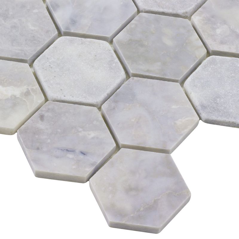Hexagon Prime Stone Mosaic Tile Grey for Kitchen, and Bathroom