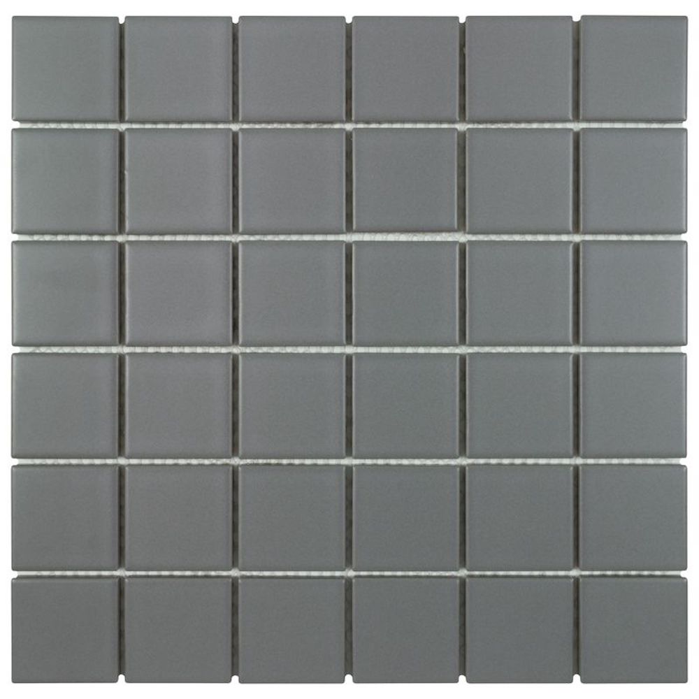 Urbana 2x2 Grey Matte Porcelain Mosaic Tile for bathroom and showers, floors, and walls