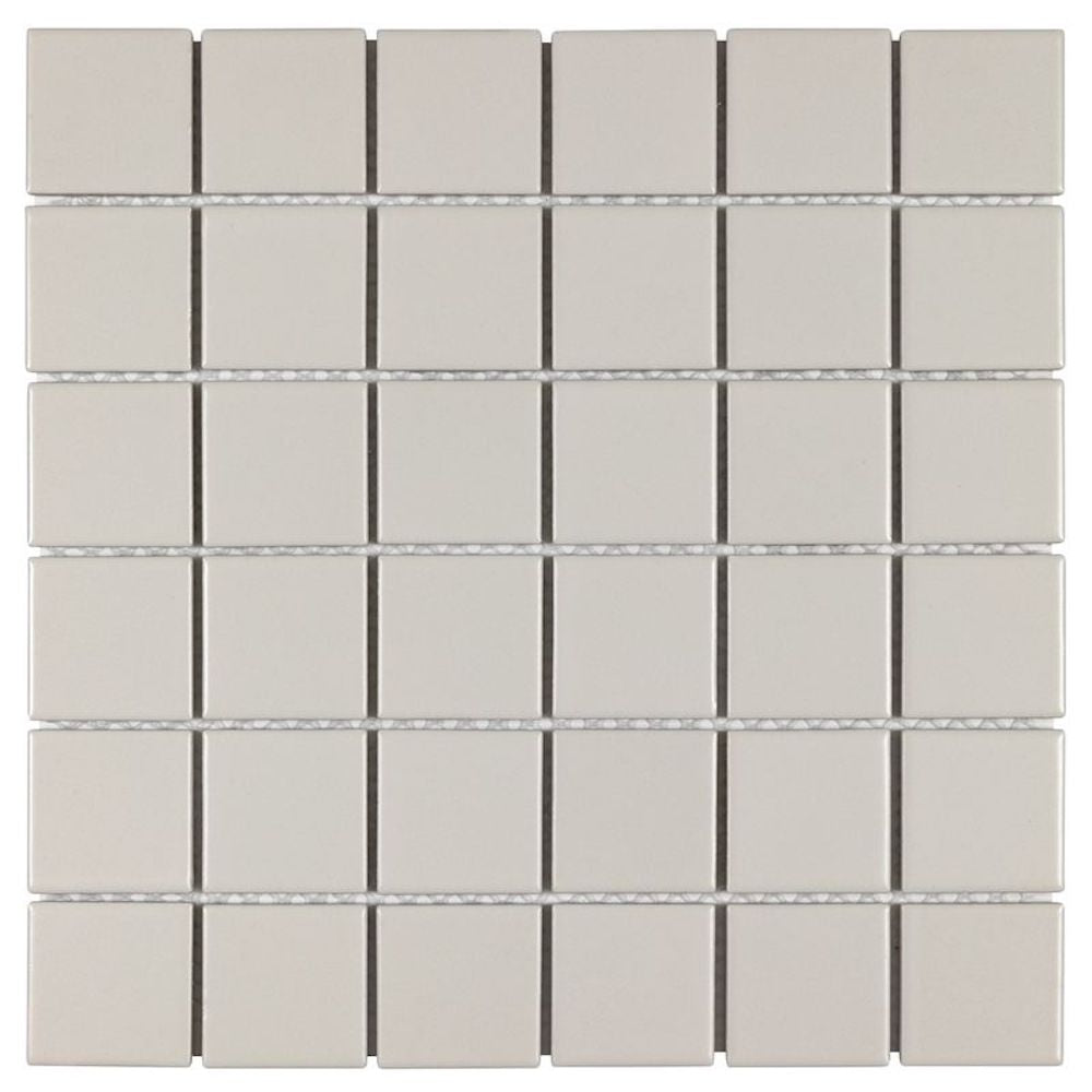 Urbana 2x2 Pearl Matte Porcelain Mosaic Tile for bathroom and shower floors