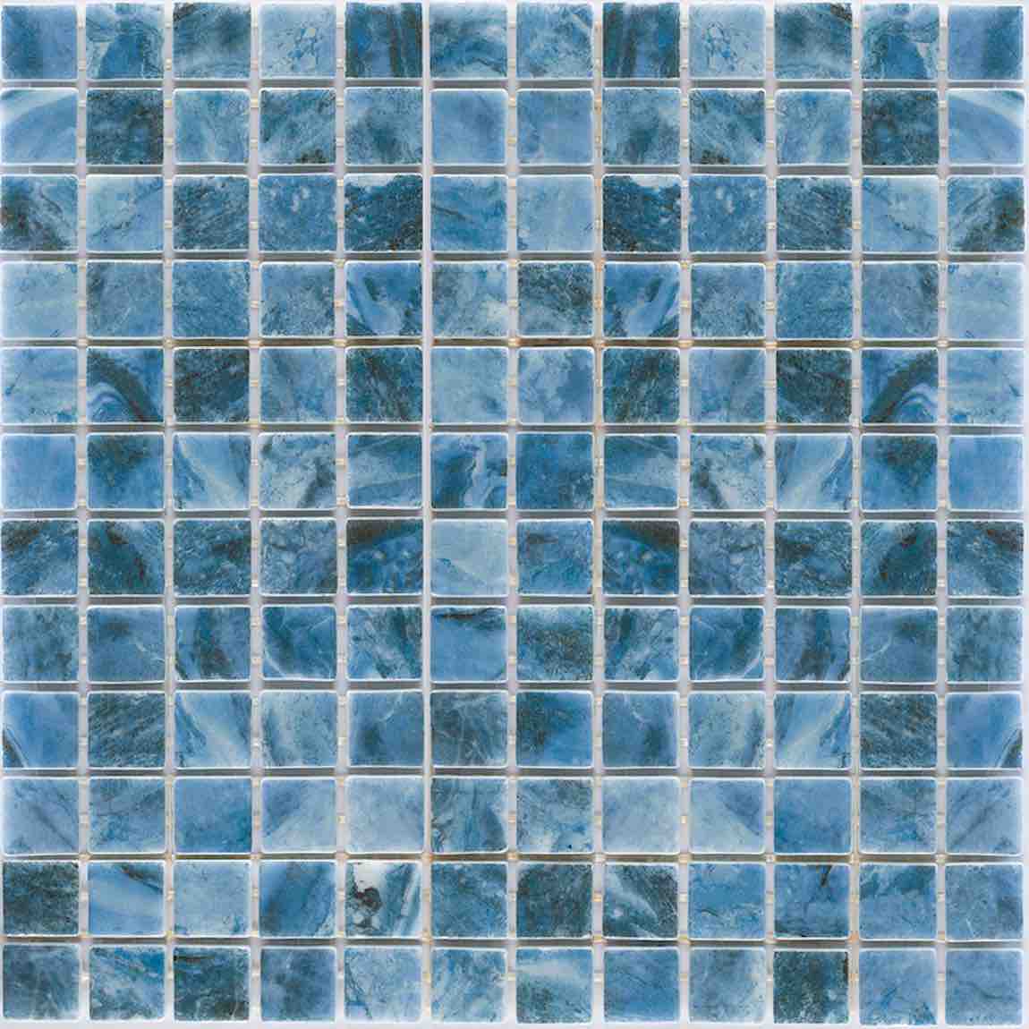 Preserve Recycled Glass Mosaic Tile Madang 1x1 for pools, spas, and bathrooms