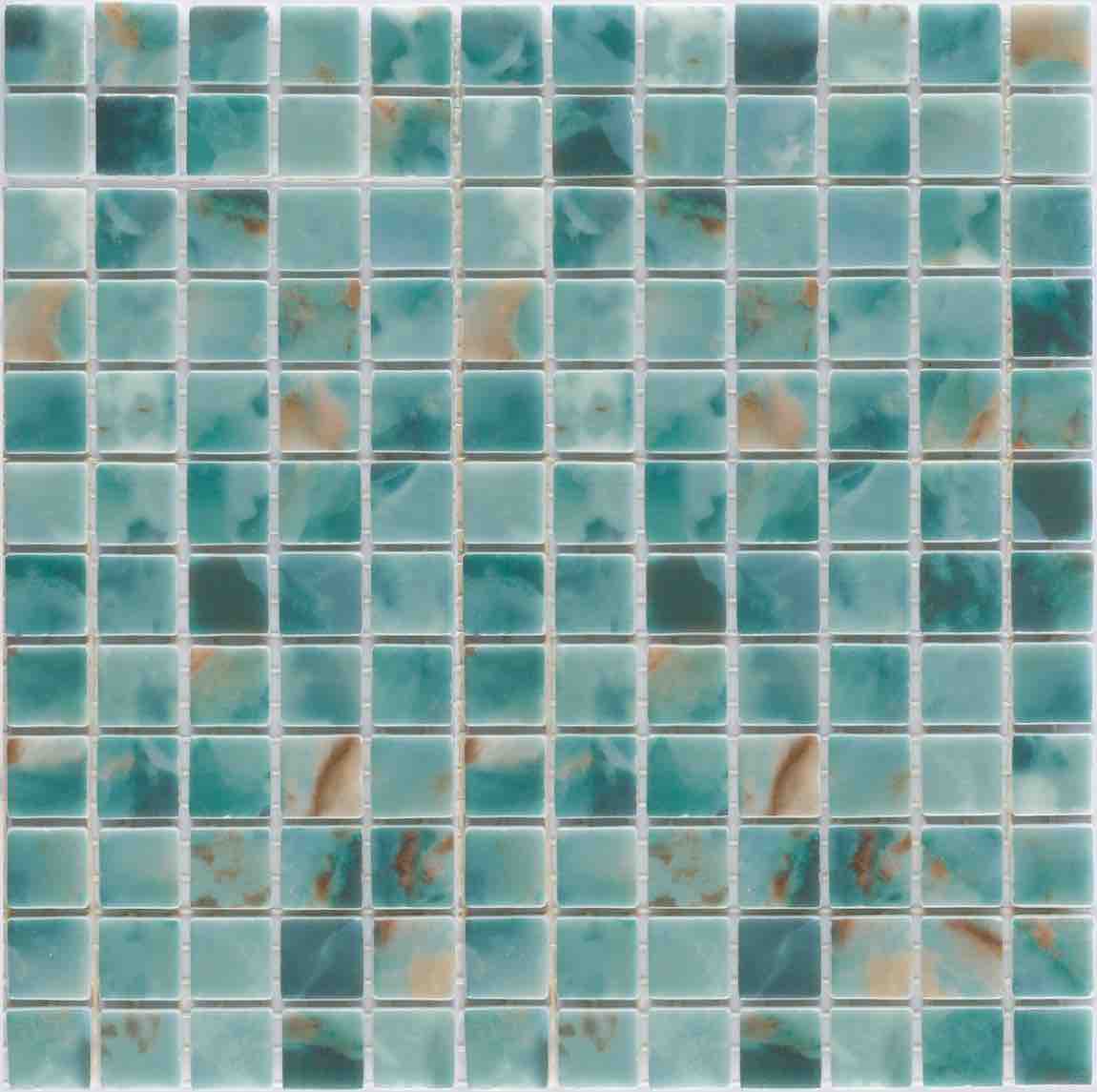 Preserve Recycled Glass Mosaic Tile Stella 1x1 for pools, spas, bathrooms, and showers