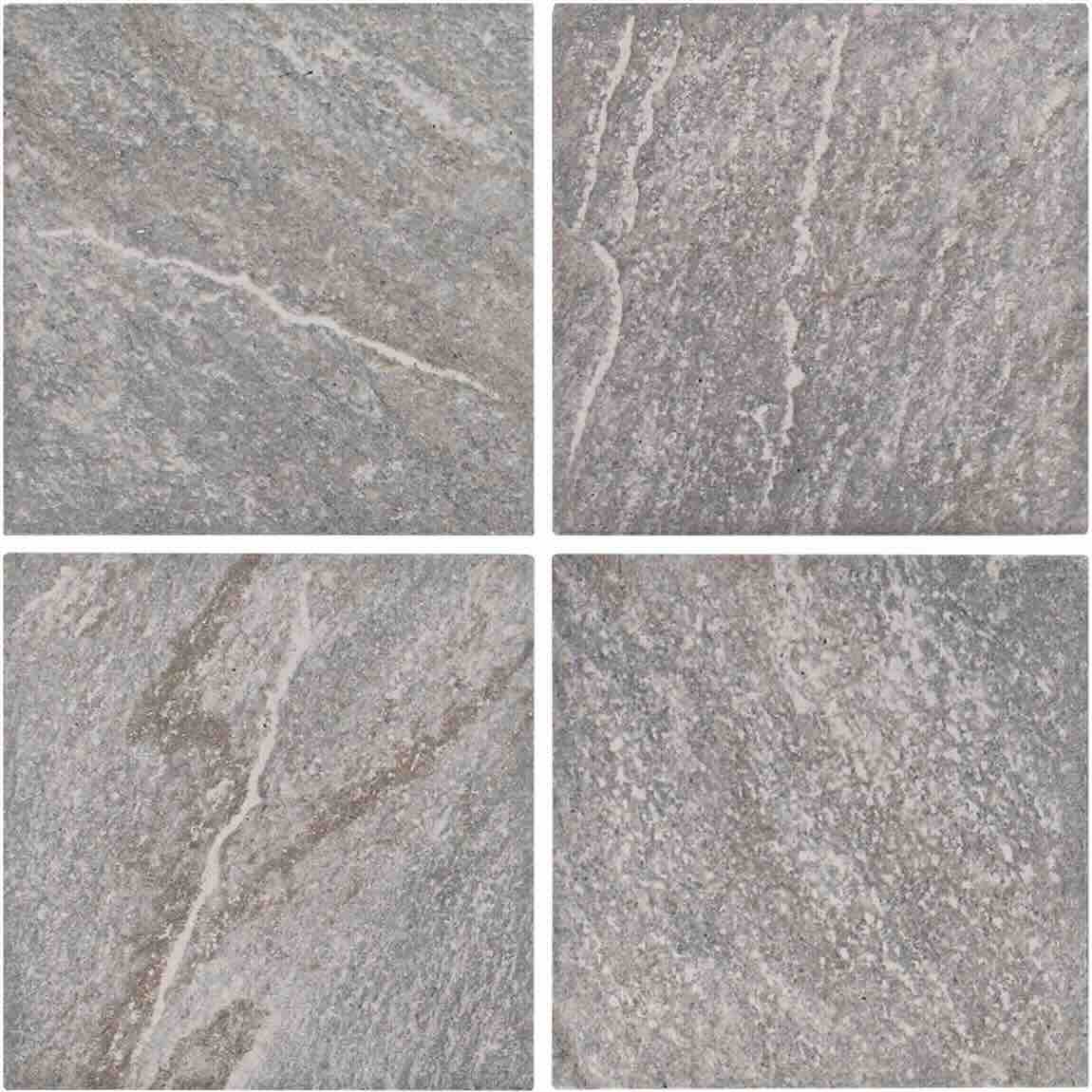 Porcelain Tile 6''x6'' Quartz Gray for Pool, Bathrooms, and Kitchens