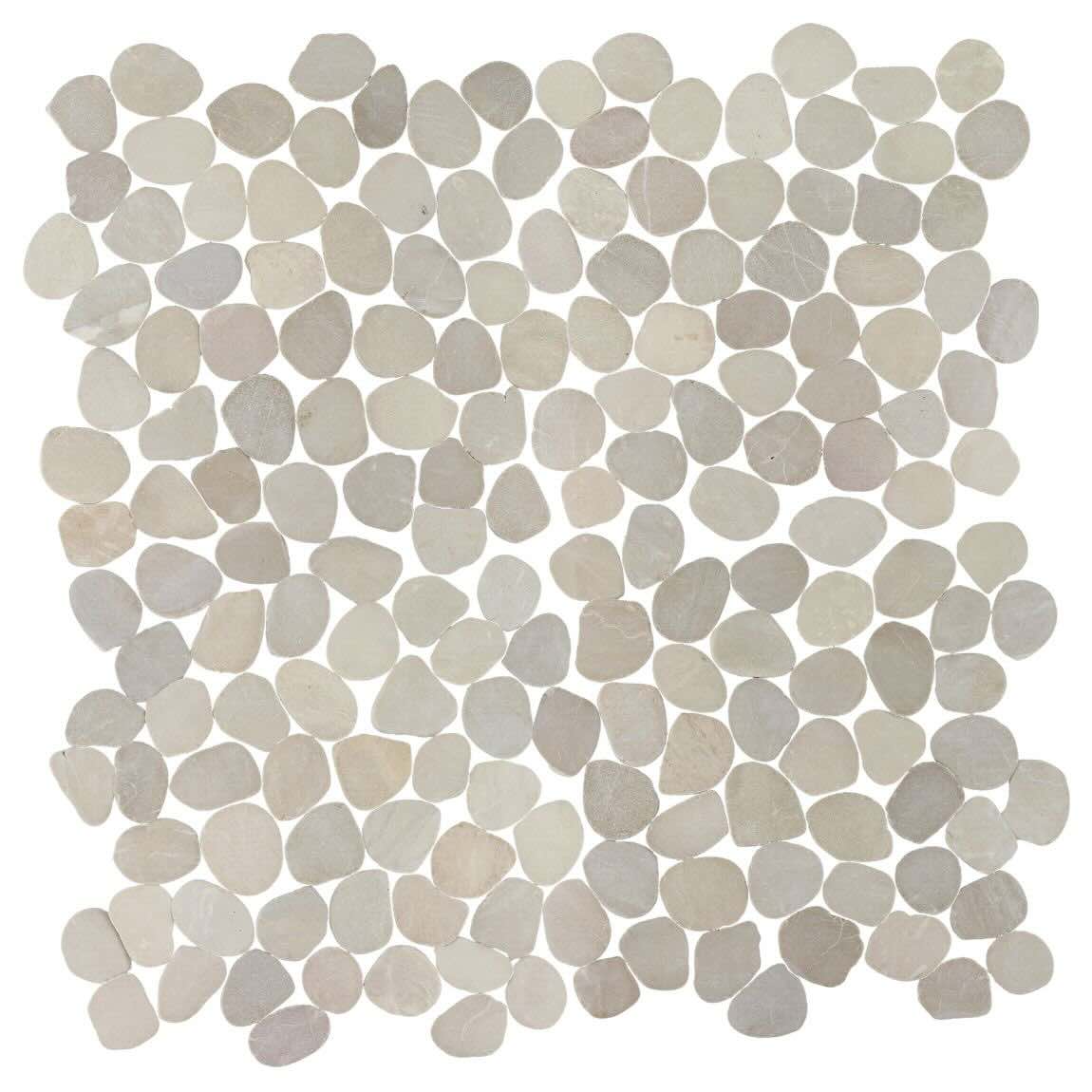 Sliced Tan Pebble Stone Mosaic Tile for floors and walls