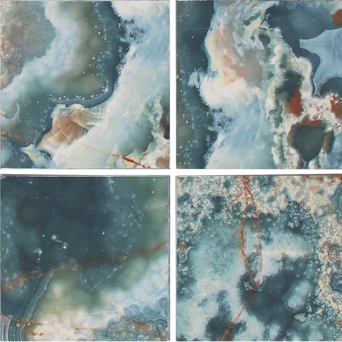 Atoll Porcelain Pool Tile 6''x6'' Multicolor Glossy for pools and spas