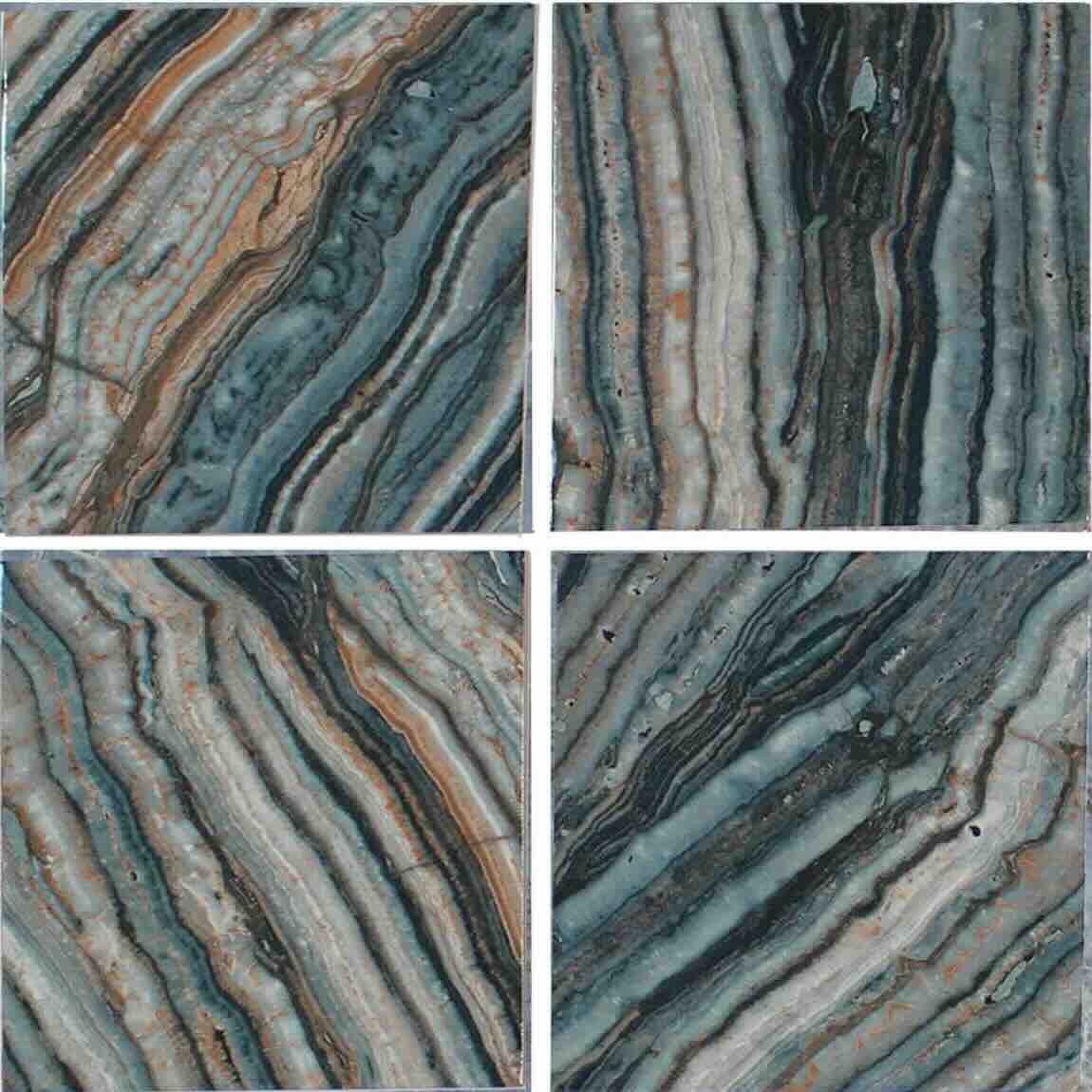 Ribbon Green Onyx Porcelain Pool Tile 6''x6'' for pools, and bathrooms