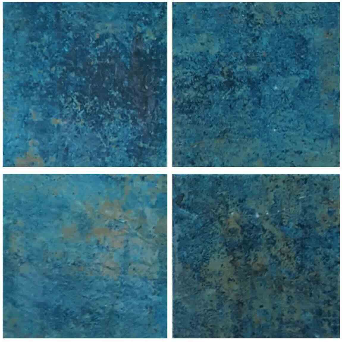 Painted Waters Turquoise Porcelain Pool Tile 6''x6'' Semi-Glossy for pools, waterline, spa, kitchen backsplash, bathroom, and shower walls