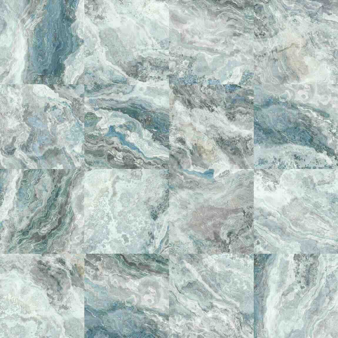 Marble texture with gray and blue tones porcelain tiles for swimming pool and spas
