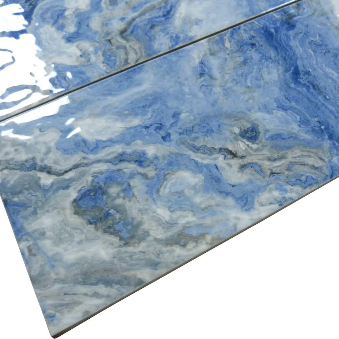Pacific Aerial Porcelain Pool Tile 6''x20'' in an angle