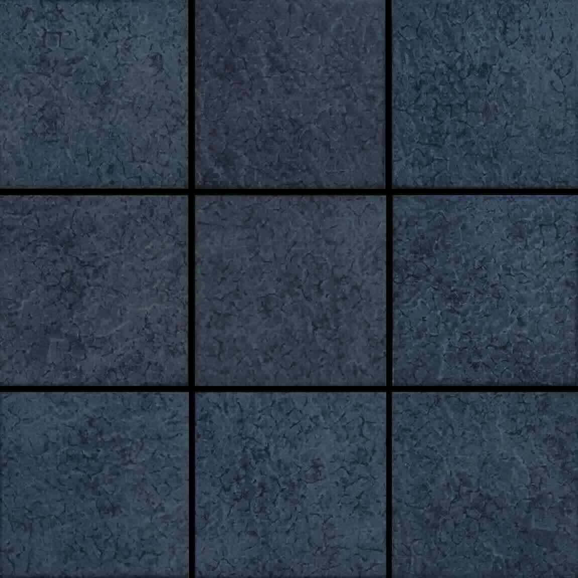 Waves Blue Porcelain Pool Tile 6''x6'' for swimming pool, pool waterline, spa, kitchen backsplash, bathroom, and shower walls
