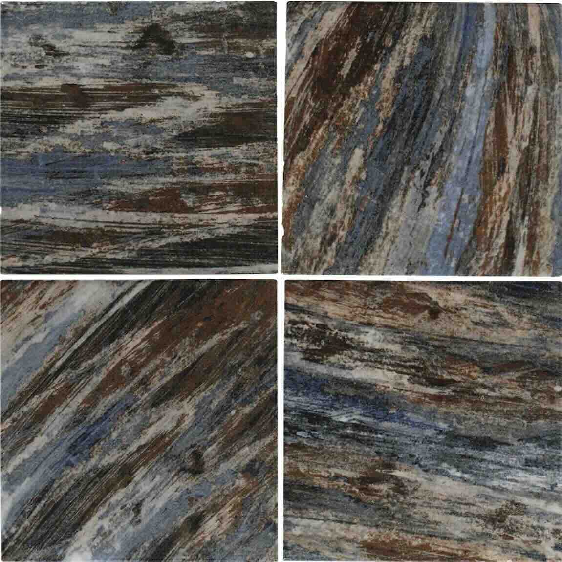 Canvas Multicolor Porcelain Pool Tile 6''x6'' Semi-Glossy for pools, waterline, spa, kitchen backsplash, bathroom, and shower walls