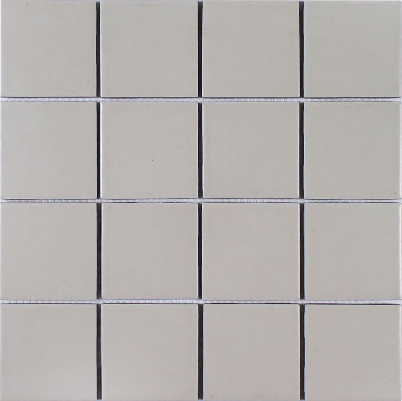 Essentials Porcelain Subway Tile Light Grey 3''x3'' in a textured/matte finish for kitchen backsplashes, bathrooms, showers, fireplace, foyers, floors, and accent/featured walls.