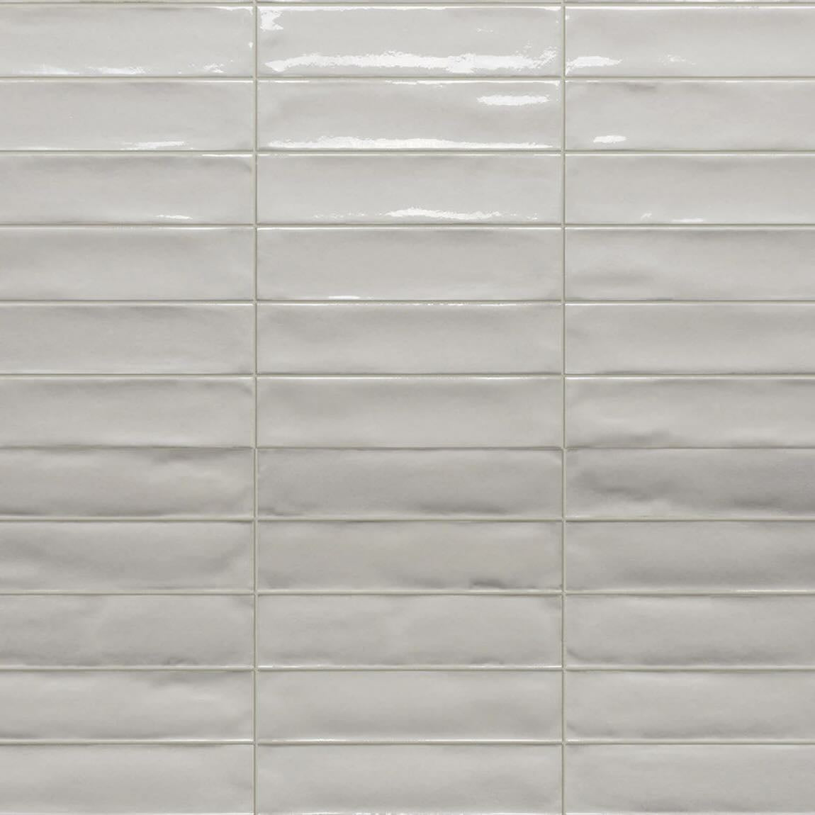Charleston Snowbound 2''x8'' Glossy Porcelain Zellige Subway Tile