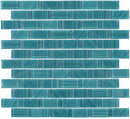 Thunder Glass Mosaic Tile Green 1x2 for swimming pool, shower, bathroom walls, backsplash, Jacuzzi, and spas