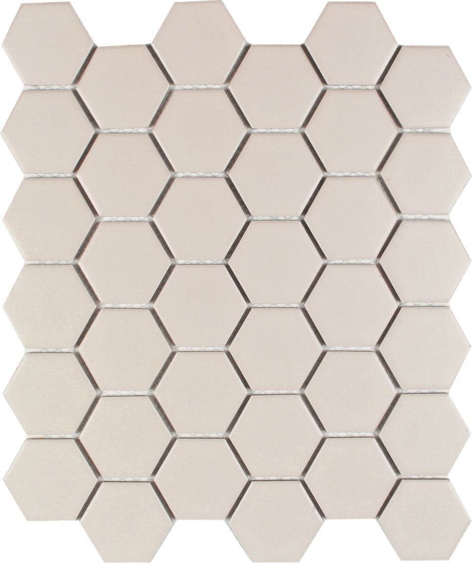 Essentials Porcelain Hex Tile Biscuit Textured
