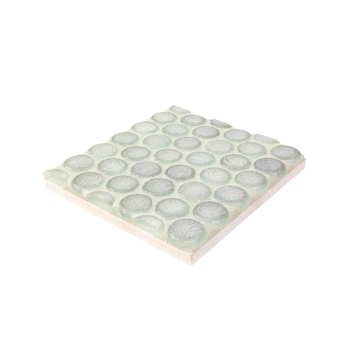 Fluid Stream Gray Penny Recycled Glass Tile for bathrooms and showers, floors and walls