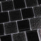 Glass Mosaic Tile Staggered Black 2x2 for bathroom and shower walls
