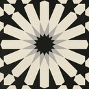 Ethnic Patterned Porcelain Tile 8x8 Black & White A Rectified for floor and walls