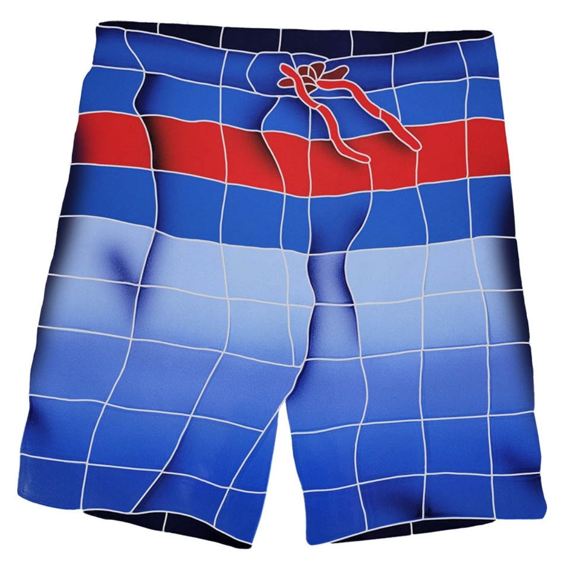 The mesh-mounted Pool Mosaic Board Shorts Blue 20''x 20'' adds rich color, character, and life to any backyard, home, or commercial space.