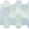 Fluid Small Hex Glass Tile Frosted C Blend for kitchen and bathroom