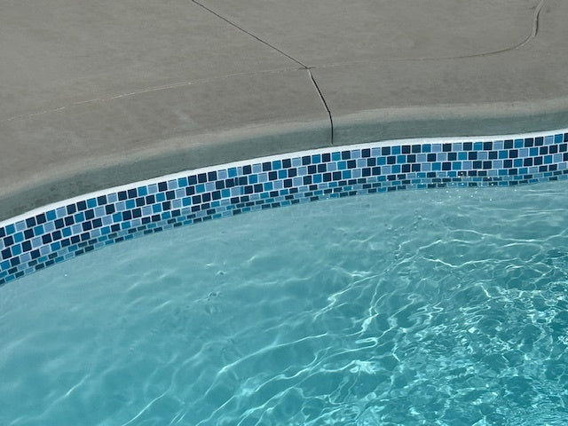 Glass Pool Mosaic Tile Jupiter Island 1x1