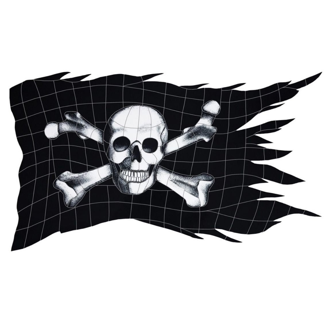 The mesh-mounted Pool Mosaic Jolly Roger Flag 22'' x 36'' adds rich color, character, and life to any backyard, home, or commercial space.