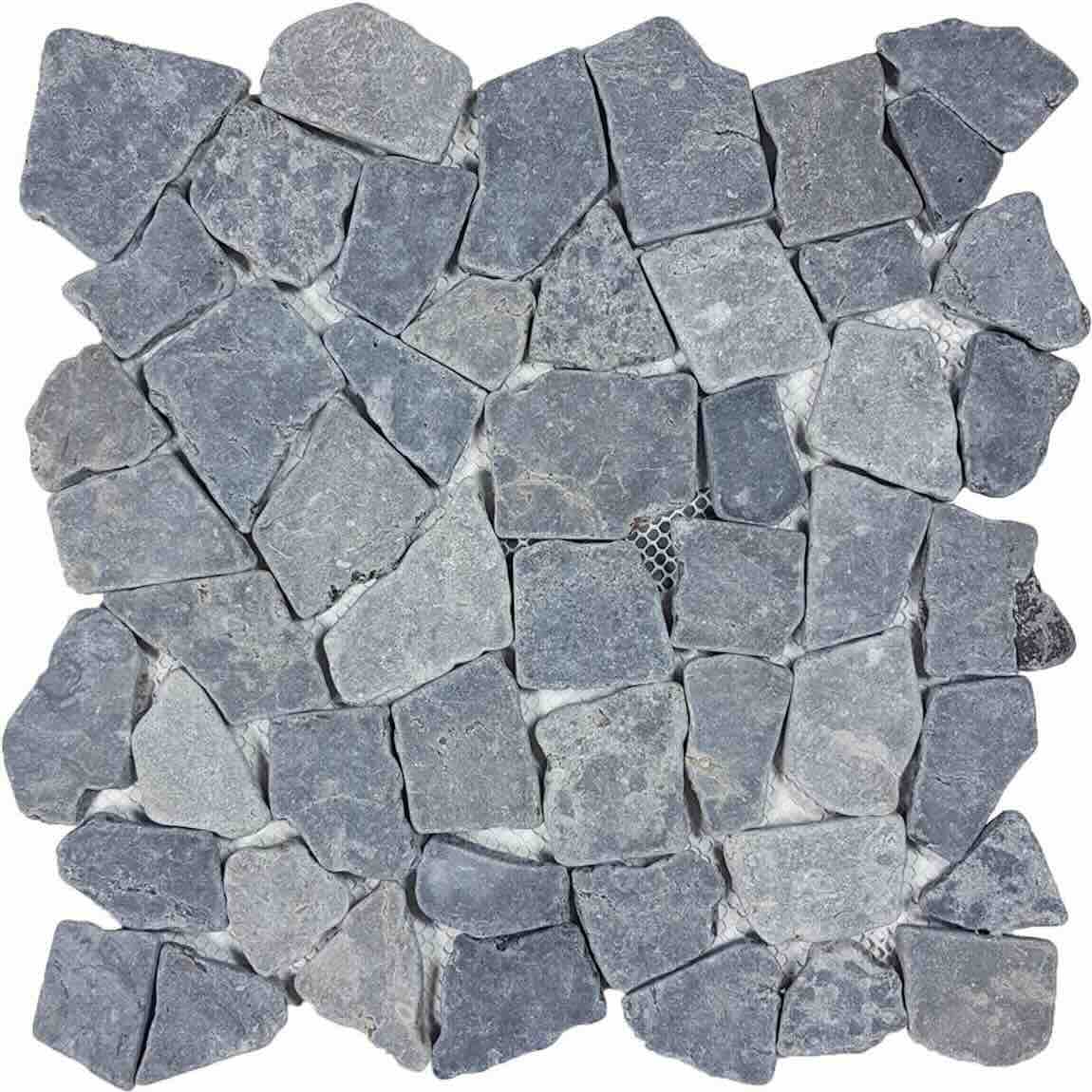 Tumbled Stone Mosaic Tile Ashen for floors and walls