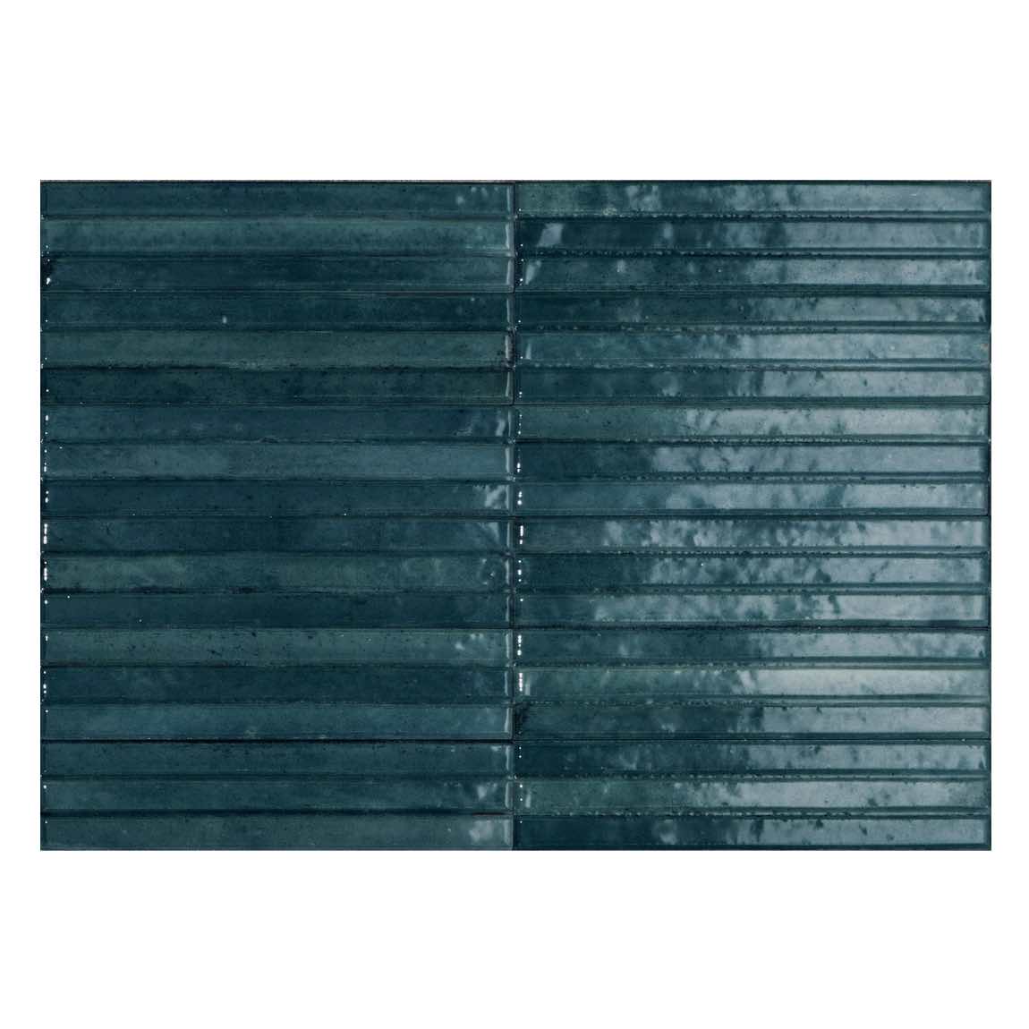 Magnolia 3D Tile Blue 2.5x9.5 Italian Porcelain tile for kitchen backsplash