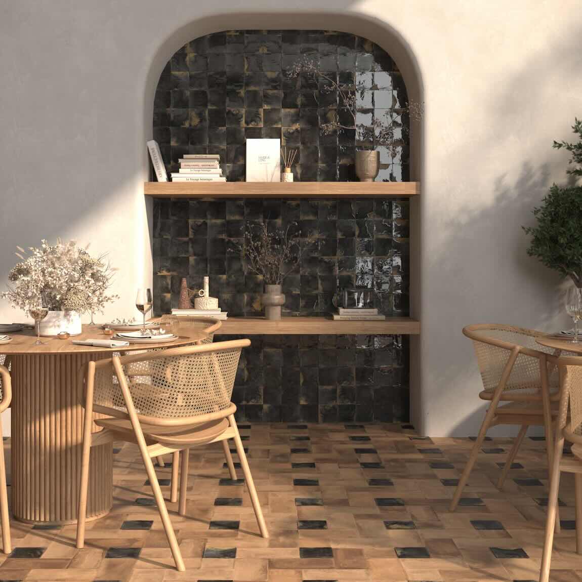 Costa Blanca Distressed Tile Carbono 4.5x4.5