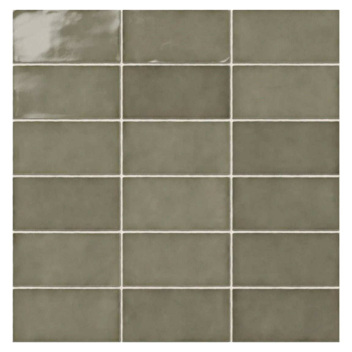 Coastal Green 2.5x5 Ceramic Subway Tile for kitchen backsplashes, bathroom walls, and shower walls