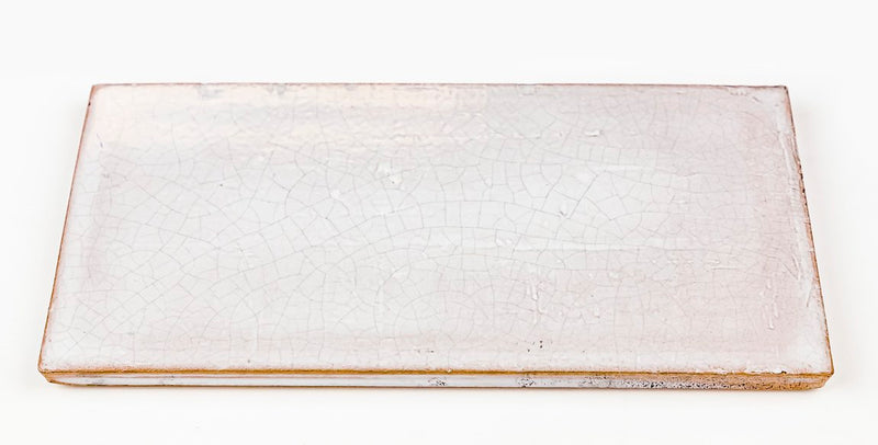 Artigianale Ceramic Tile 4x8 Bianco Crackled for shower wall
