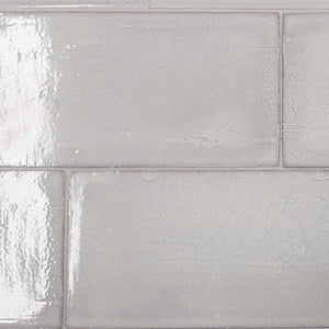 Artigianale Ceramic Tile 4x8 Bianco Crackled for kitchen backsplash