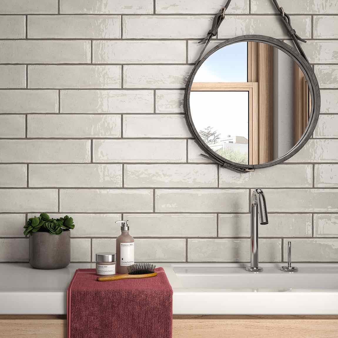 Subway Tile Crackled White 3x12 Glossy