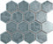 ColorClay Hexagon Handmade Mosaic Tile Haze Glossy 11x13 for kitchen and bathroom