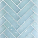 Fluid Herringbone Glass Tile Frosted Lake for pool, bathroom, and shower