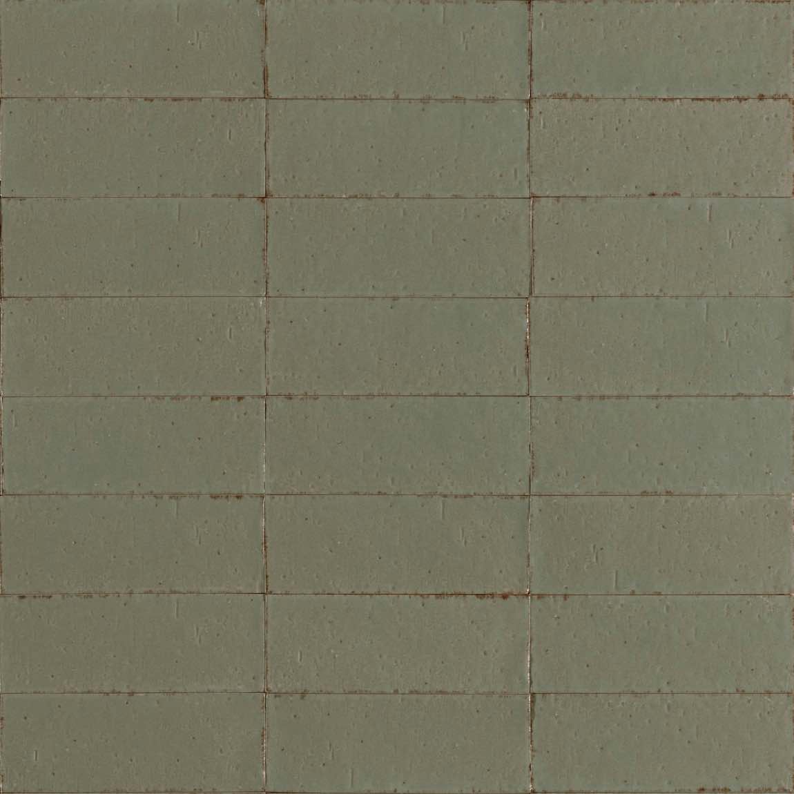 Glacier Italian Porcelain Subway Tile Muschio 3x8 Glossy for kitchen, bathroom, and showers