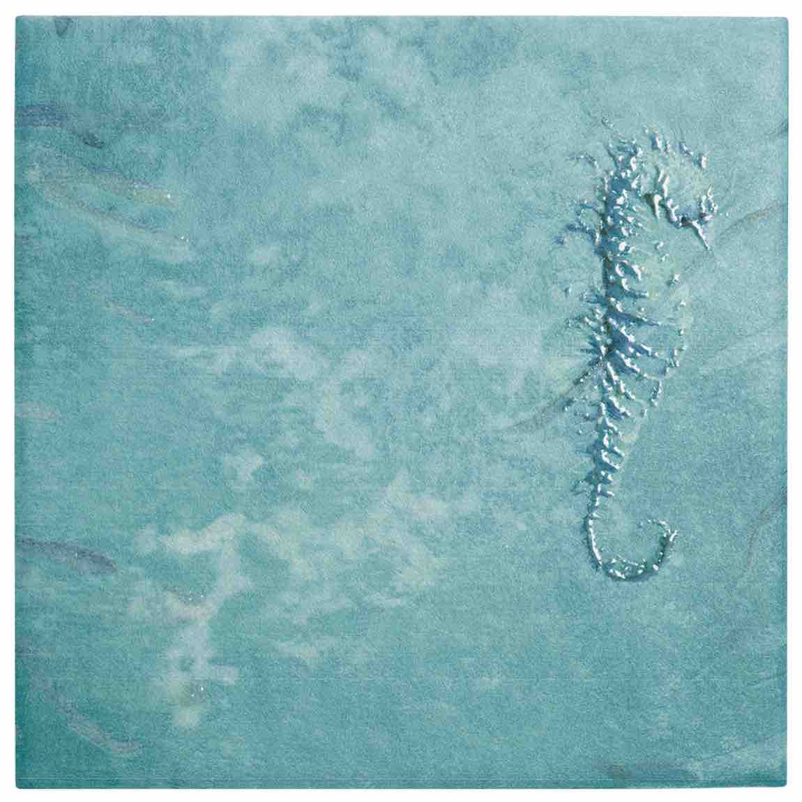 Textured blue tile with a subtle pattern