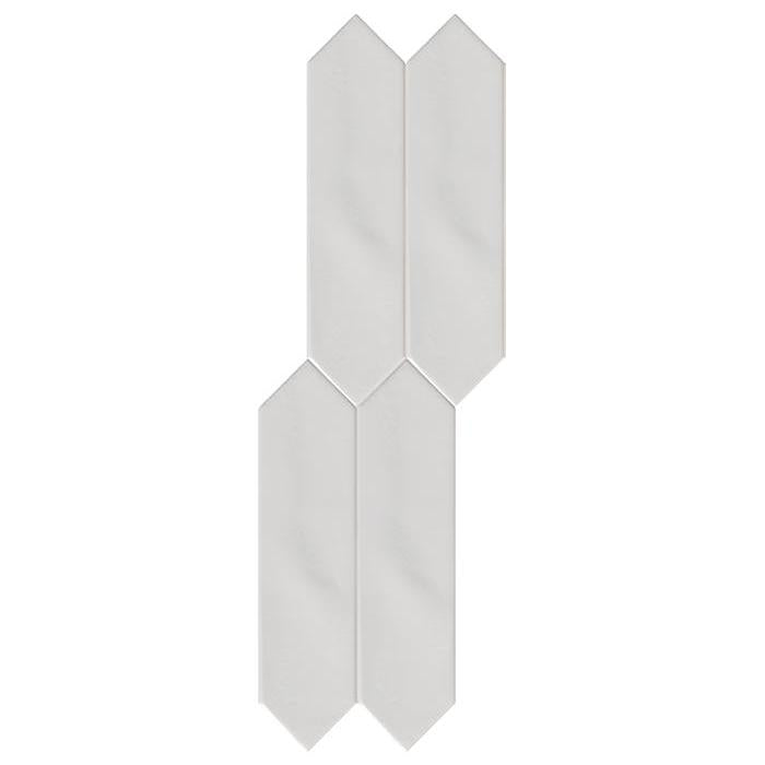 Pencil White Matte 3x12 Picket Ceramic Wall Tile Vertical for shower and featured wall
