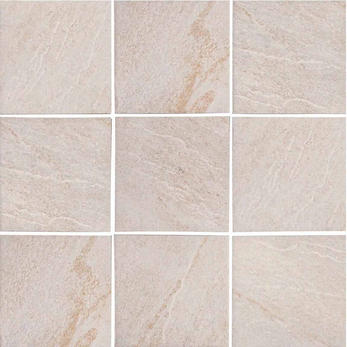 Porcelain Tile 6''x6'' Quartz Beige for Pool, Bathrooms, and Kitchens
