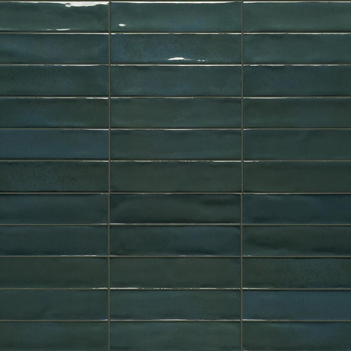 Charleston Light Blue 2''x8'' Glossy Porcelain Zellige Subway Tile