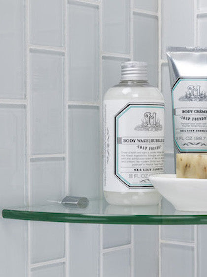 Shower Glass Corner Shelf
