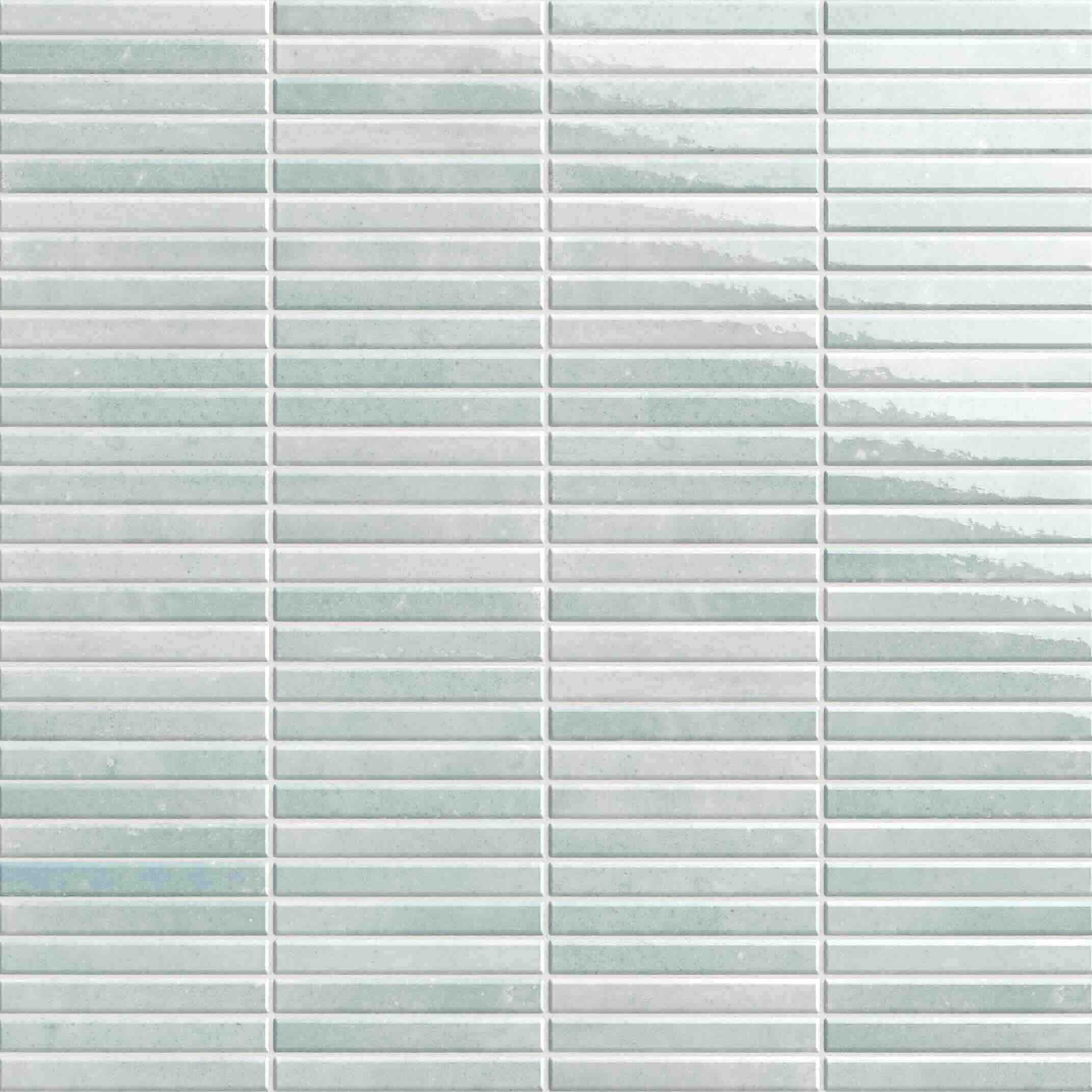 Sparkles Fluted Porcelain Tile Aqua 4.5''x9'' for backsplashes, bathrooms, showers, pools, spas, and columns. Use it as a vertical or horizontal wall tile