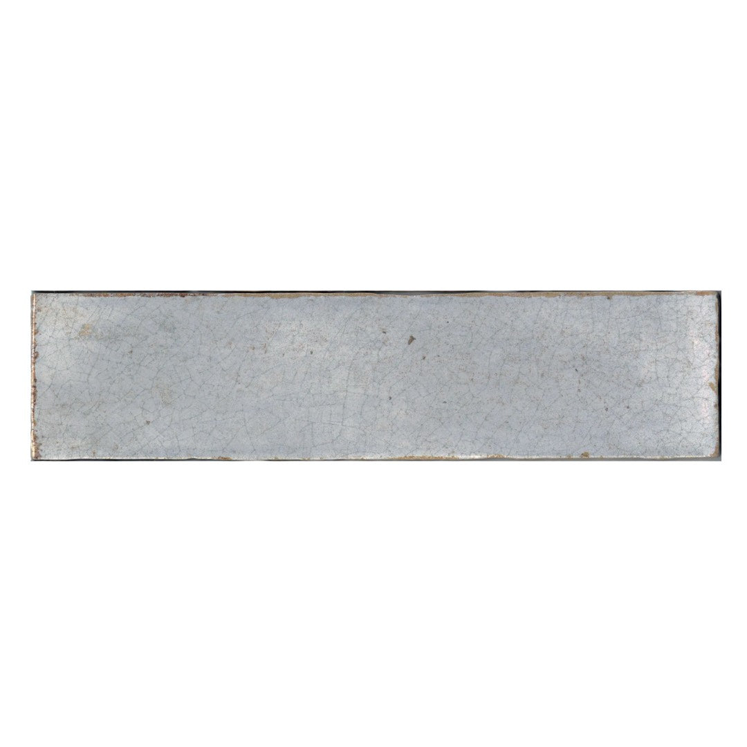 Subway Ceramic Tile Crackled Zellige Tender Gray 3x12 Glossy