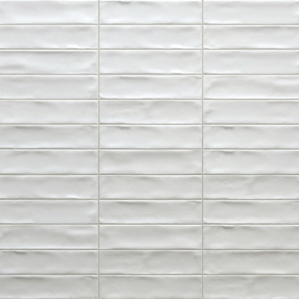 Charleston Snowbound 2''x8'' Satin Porcelain Zellige Subway Tile