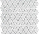 Beach Glass Tile Triangle Iridescent White