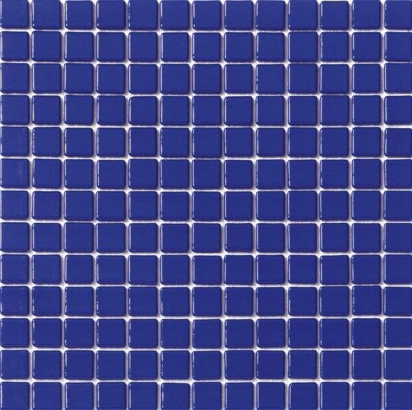 Glass Tile Recycled Solid Blue Marine
