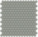 Glass Mosaic Tile Penny Round French Gray