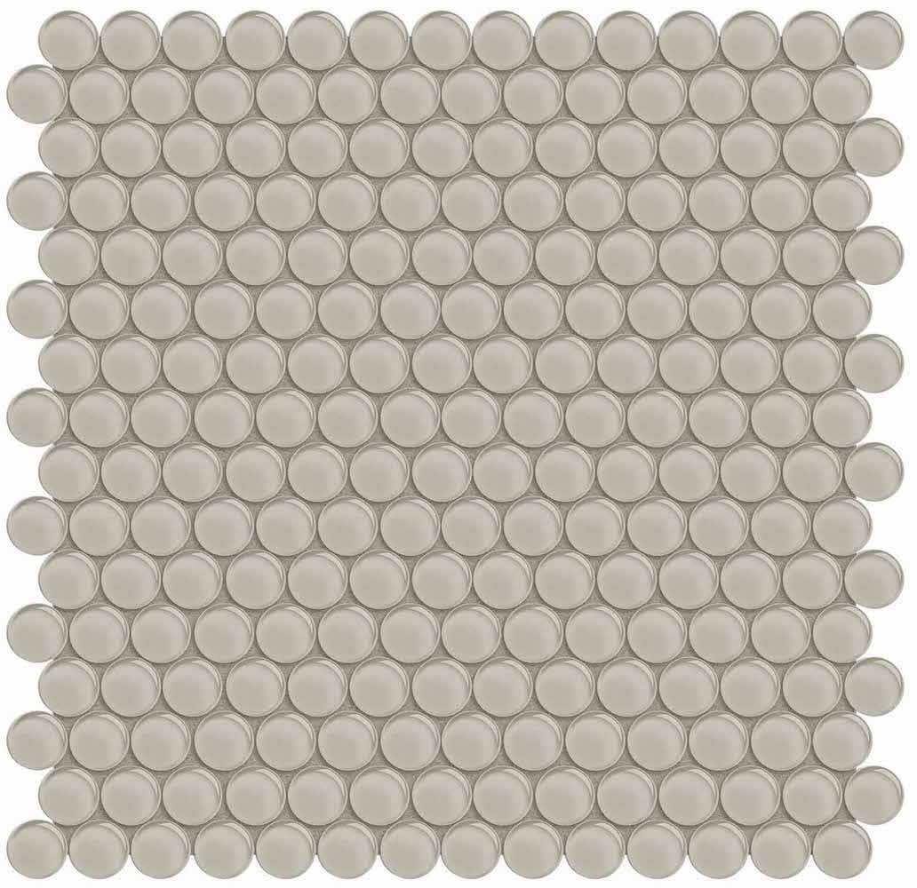 Glass Mosaic Tile Penny Round Jasmine