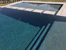 Iridescent Clear Glass Pool Tile Aqua Blend 1 x 2