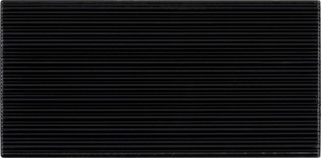 Glass Subway Tile Texture Black 3 x 6